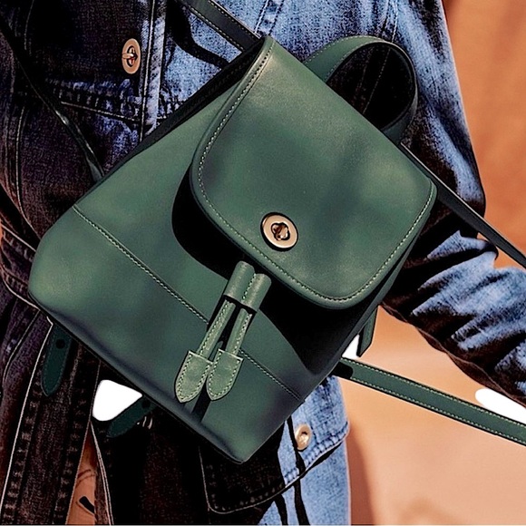 Coach VTG Originals 1941 Green Limited Edition Turnlock Backpack - Picture 2 of 16